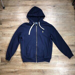 Vintage Polo Ralph Lauren Hoodie Mens Large Full Zip Waffle Thermal Lined Y2K